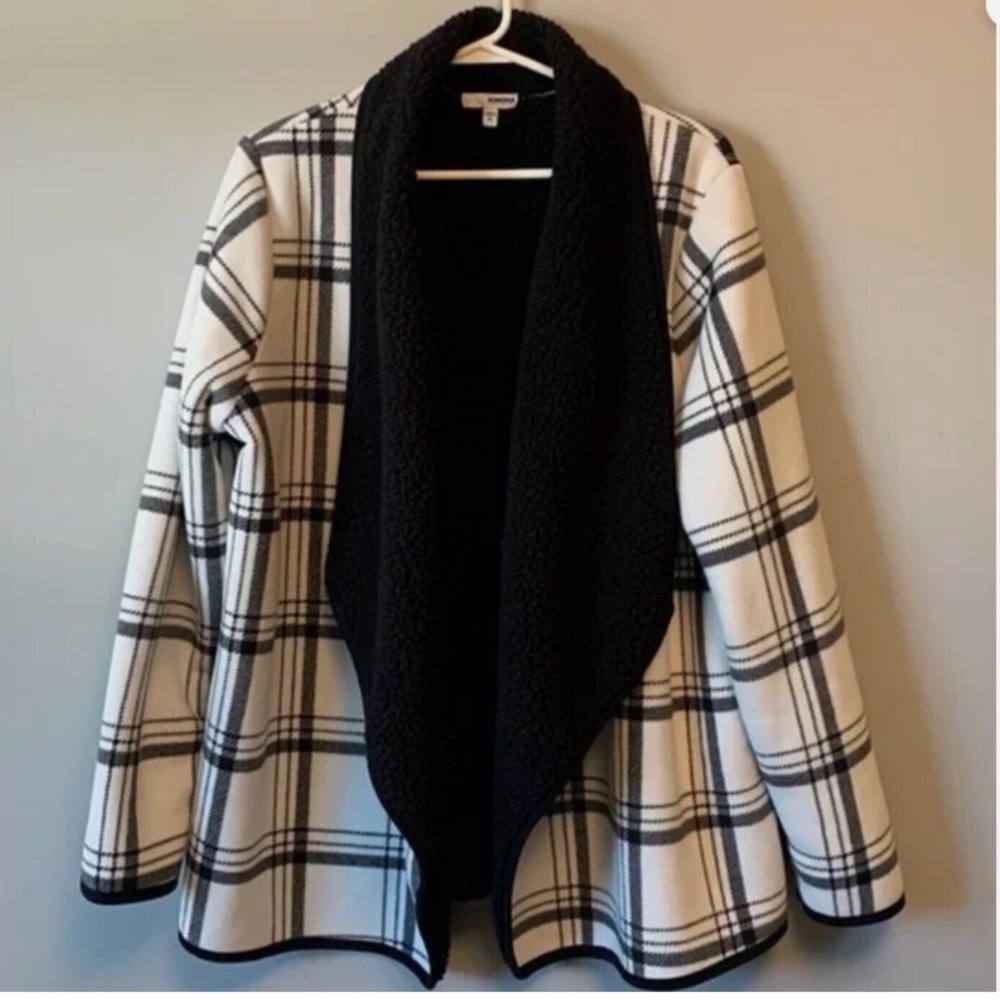 Ladies Sonoma Sherpa Fleece plaid jacket XL